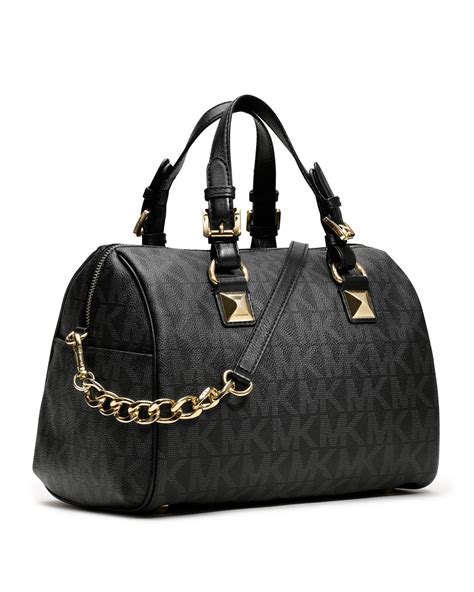 michael kors grayson medium black|MICHAEL Michael Kors Grayson Medium Duffle Satchel .